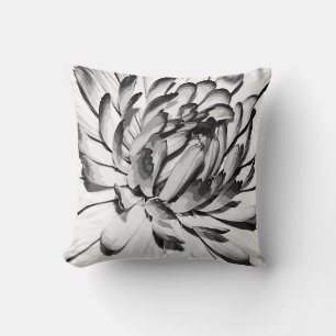 Cojín Decorativo Flor negra y blanca