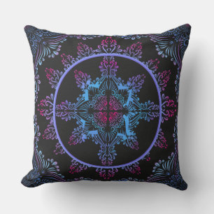 Cojín Decorativo Flor nocturna de Mandala