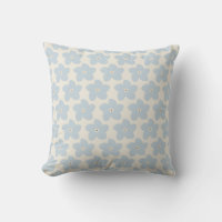 Flor Retro Azul Claro y Crema