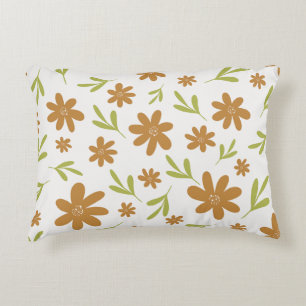 Cojín Decorativo Flor Retro de los 70 - Decoración Boho de Otoño