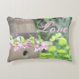 Cojín Decorativo Flor rosa acentuada