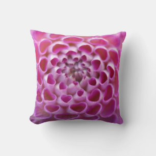 Cojín Decorativo Flor rosa del corazón Patrón floral Dahlia Bloom