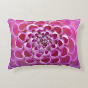 Cojín Decorativo Flor rosa del corazón Patrón floral Dahlia Bloom
