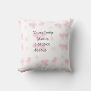 Cojín Decorativo Flor rosa lindo ducha de bebé acuarela moderna dat