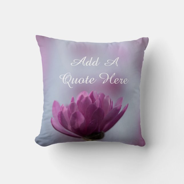 Cojín Decorativo Flor rosa personalizada (Anverso)