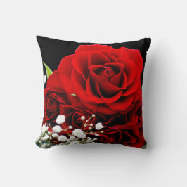 Cojín Decorativo Flor rosa roja Cushia