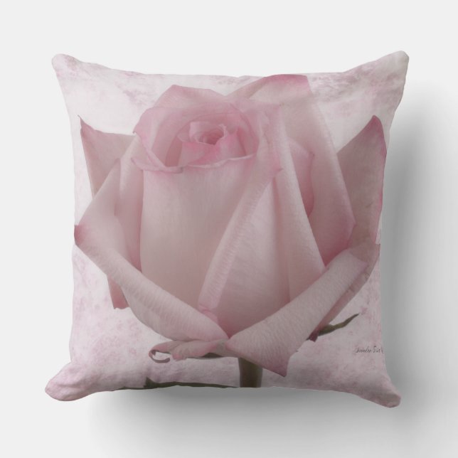 Cojín Decorativo Flor rosa suave (Anverso)