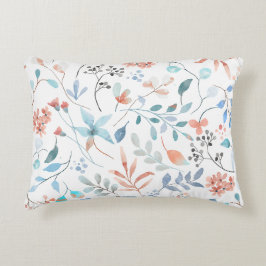 Cojín Decorativo Flor silvestre acuarela