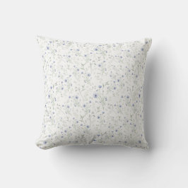 Cojín Decorativo Flor Silvestre Aquarela Azul Salvia