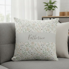 Cojín Decorativo Flor silvestre Boho Personalizada