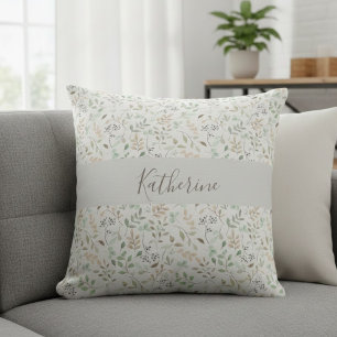 Cojín Decorativo Flor silvestre Boho Personalizada