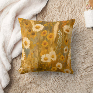 Cojín Decorativo Flor silvestre de otoño dorada - Caída rusa