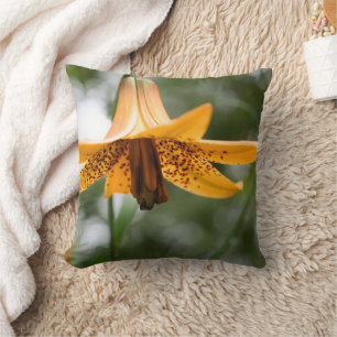 Cojín Decorativo Flor silvestre moteada de lirio de Canadá