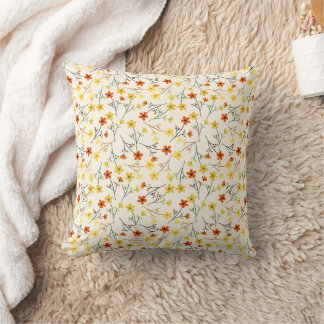 Cojín Decorativo Flor silvestre suave amarillo