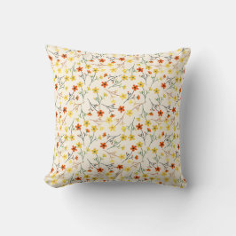 Cojín Decorativo Flor silvestre suave amarillo