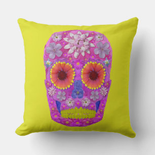 Cojín Decorativo Flor Skull 2