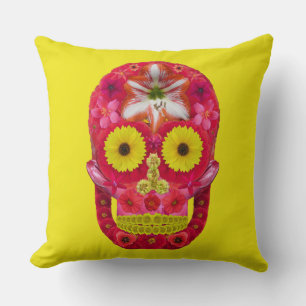 Cojín Decorativo Flor Skull 6