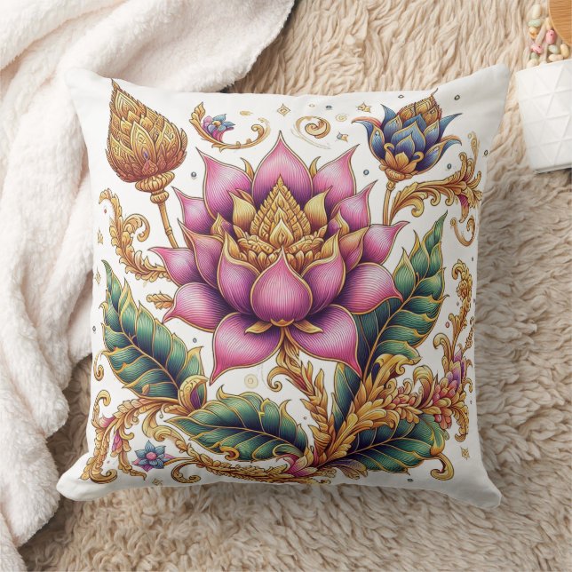 Cojín Decorativo Flor tailandesa grande (Manta)