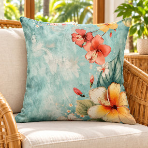 Cojín Decorativo Flor Tropical Bohemio y Breezy