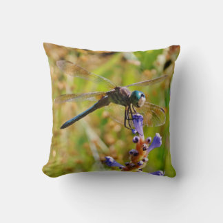 Cojín Decorativo Flor verde azulada de arcoiris/lavanda