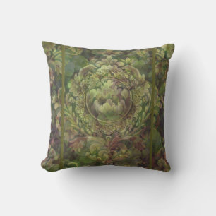 Cojín Decorativo Flor verde oliva de moda