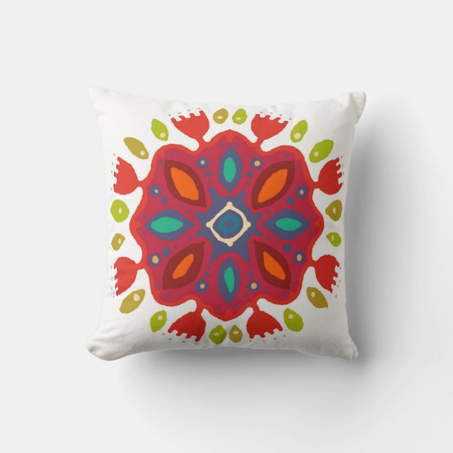 Cojín Decorativo FLOR XL blanco simple (Anverso)