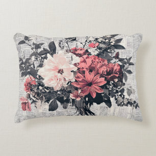 Cojín Decorativo Flor y caligrafía rusas - Papel marrón envejecido