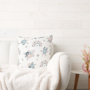 Cojín Decorativo Flor Y Patrón Sin Marea De Boho