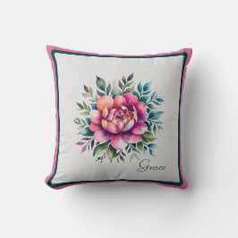 Cojín Decorativo Flora acuarela