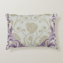 Cojín Decorativo Flora Brazilica | floral verde azulada de cuatrefo