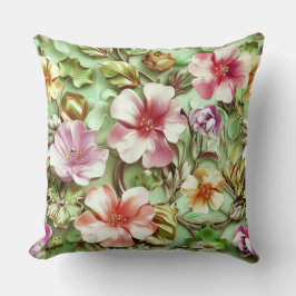 Cojín Decorativo Flora Multicolor grande