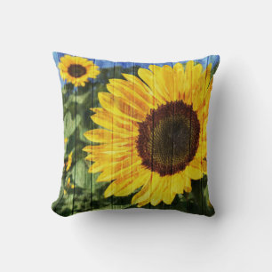 Cojín Decorativo Flora pintada de girasoles