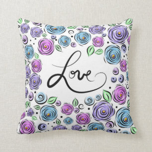 Cojín Decorativo Floraciones del amor - lavanda