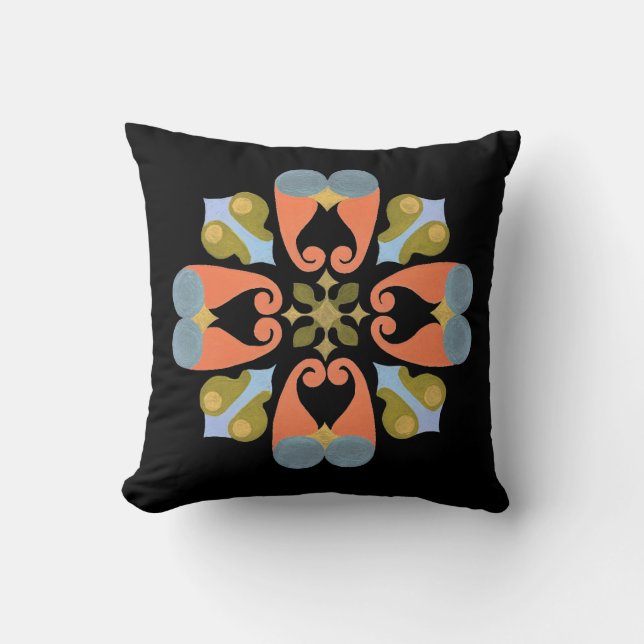 Cojín decorativo floral (Anverso)