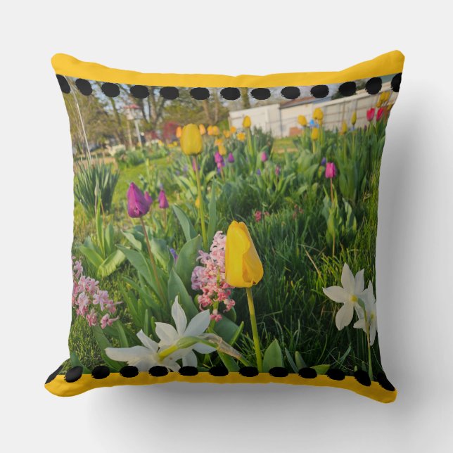 Cojín decorativo floral (Anverso)