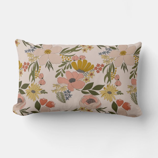 Cojín decorativo floral (Anverso)