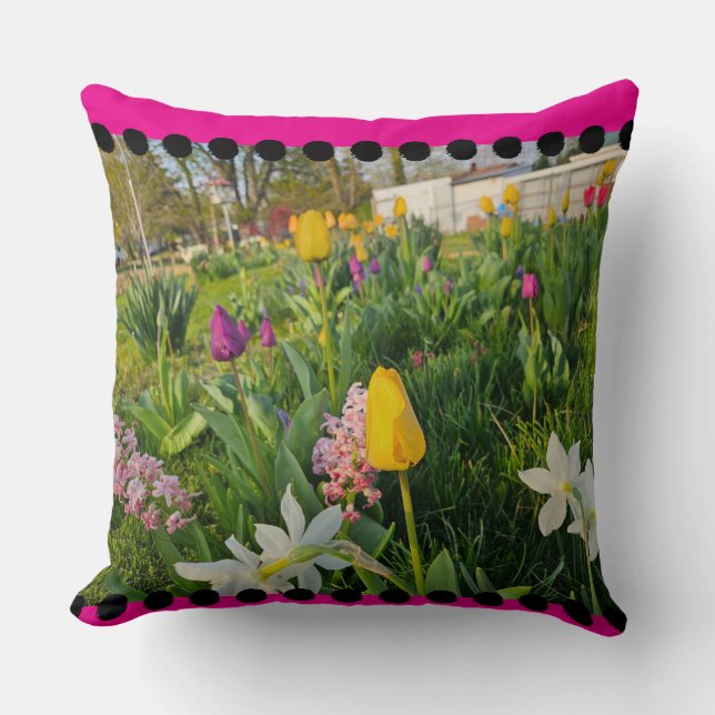 Cojín decorativo floral (Anverso)