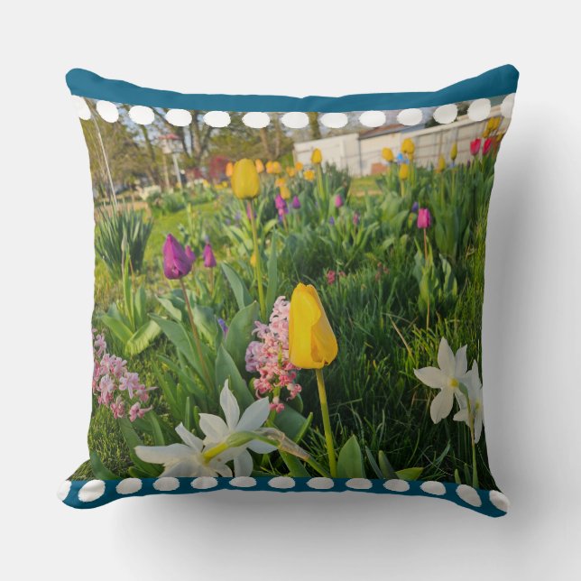 Cojín decorativo floral (Anverso)