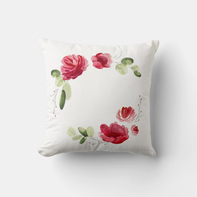 Cojín decorativo floral (Anverso)
