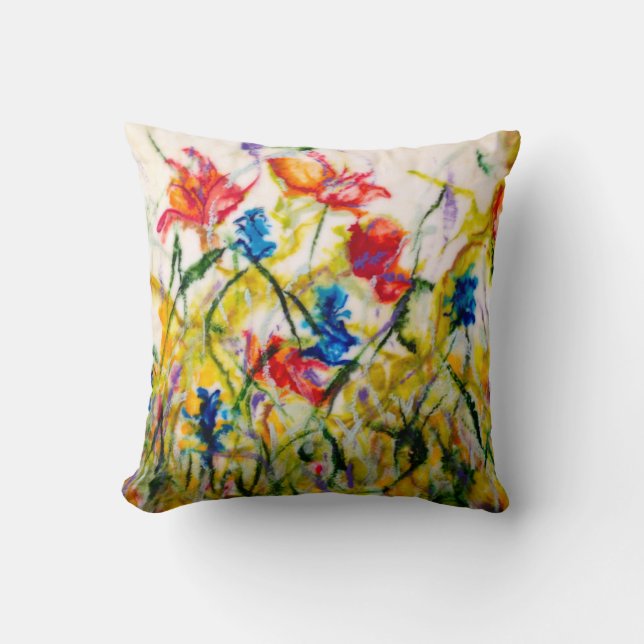 Cojín decorativo floral (Anverso)