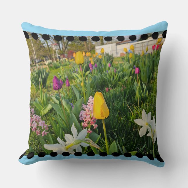 Cojín decorativo floral (Anverso)