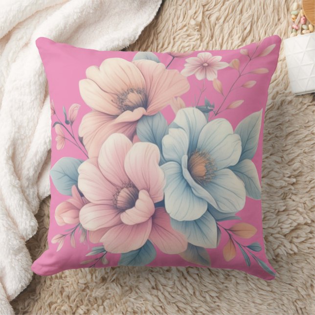 Cojín Decorativo Floral (Manta)