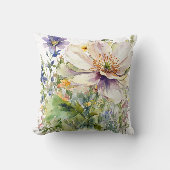 Cojín decorativo floral (Anverso)