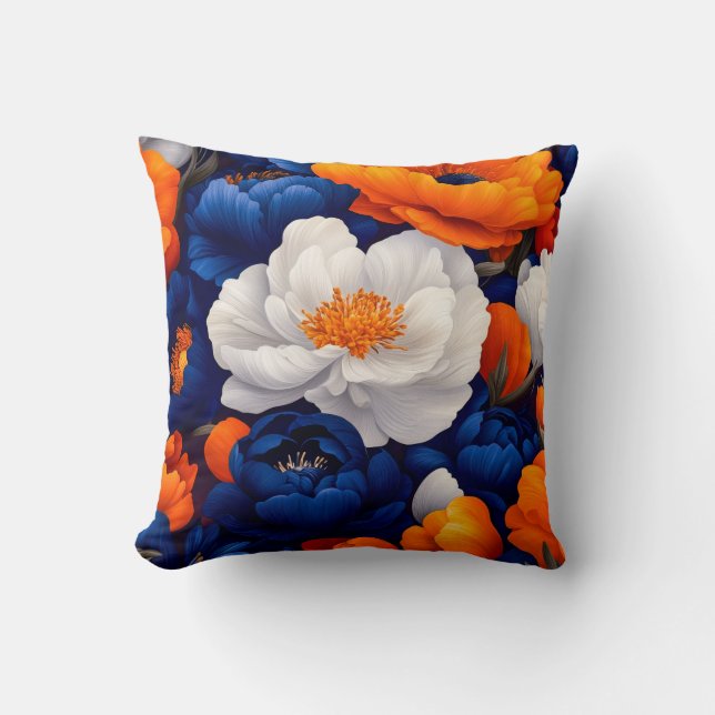 Cojín decorativo floral (Anverso)