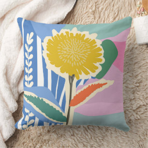 Cojín Decorativo Floral abstracto Dandelion Bloques de color Modern