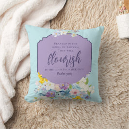 Cojín Decorativo Floral acuarela Bíblica Verso Doble cara