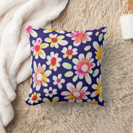 Cojín Decorativo Floral acuarela caprichosa
