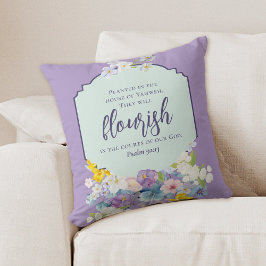 Cojín Decorativo Floral acuarela Escritura Verso