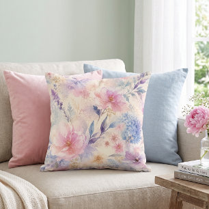 Cojín Decorativo Floral Acuarela Soñadora