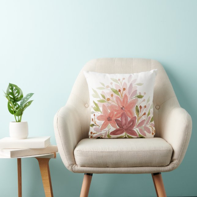 Cojín Decorativo Floral acuática de estilo rústico (Silla)